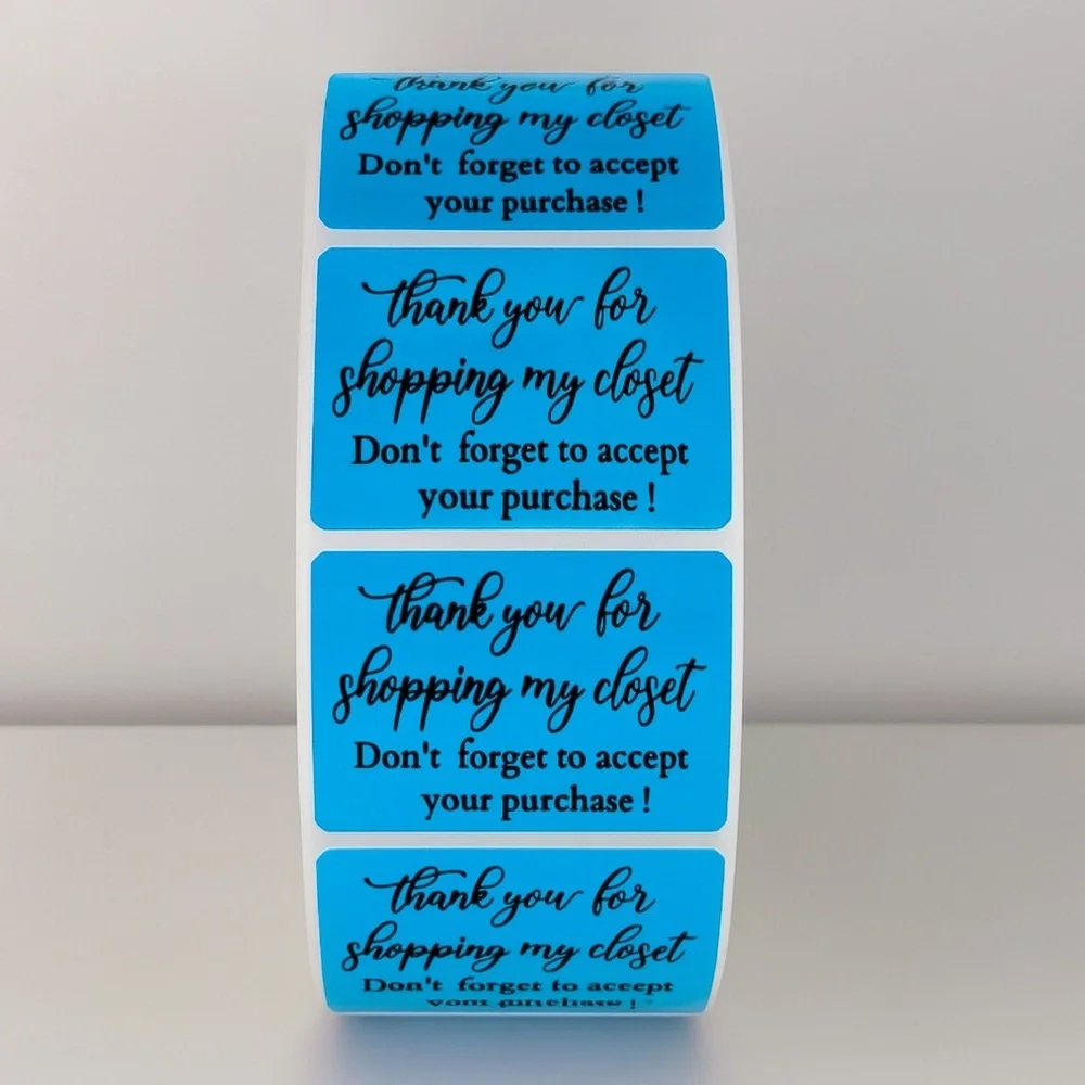 Thank You For Shopping My Closet Stickers Poshmark Labels